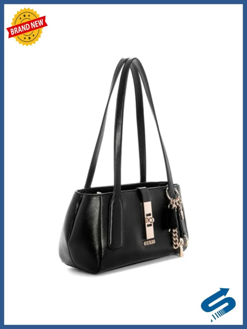 GUESS Brooke Shoulder Satchel - Zip & Slip Pocket, Removable Charm